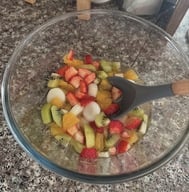 아침부터 과일 펀치